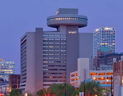 Entrance to Hyatt Regency Parking