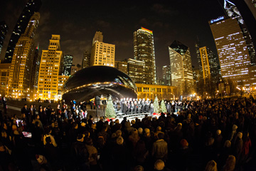 Entrance to Caroling at Cloud Gate Parking