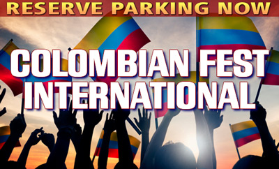 Entrance to Colombian Fest International Parking