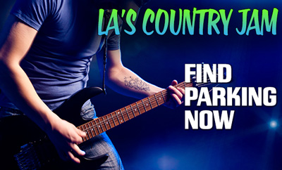 Entrance to Parking for LA's Country Jam at Pershing Square