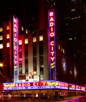 Entrance to Radio City Music Hall Parking