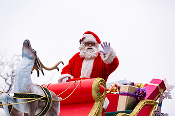 Entrance to Parking for the Santa Claus Parade